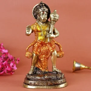 6.5 Inch Graceful Brass Hanuman Bajrangbali Statue