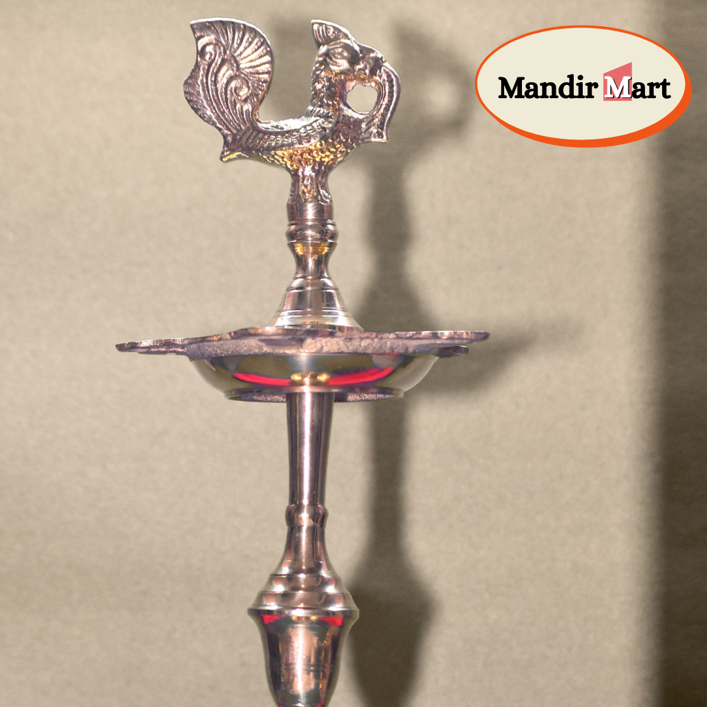 Buy Grehshobha Mahabharat Anna Pakshi Kuthu Vilakku Brass Lamp – 18.5 Inch Heavy Brass Table Diya (1.5 kg)