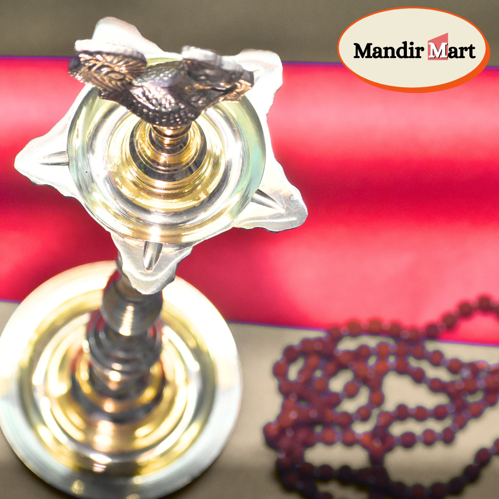 Buy Grehshobha Mahabharat Anna Pakshi Kuthu Vilakku Brass Lamp – 18.5 Inch Heavy Brass Table Diya (1.5 kg) - Image 2