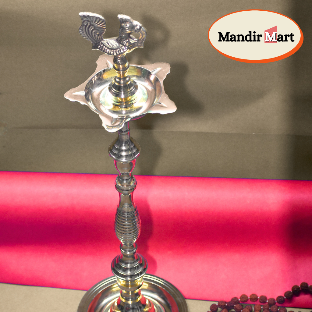 Buy Grehshobha Mahabharat Anna Pakshi Kuthu Vilakku Brass Lamp – 18.5 Inch Heavy Brass Table Diya (1.5 kg) - Image 3