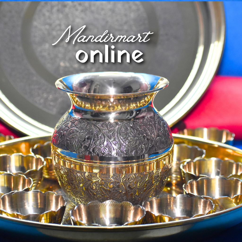 Buy Brass Pooja Thali Set with 16 Katori & Lota – Complete Puja Plate for Daily Rituals - Image 2